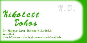nikolett dohos business card